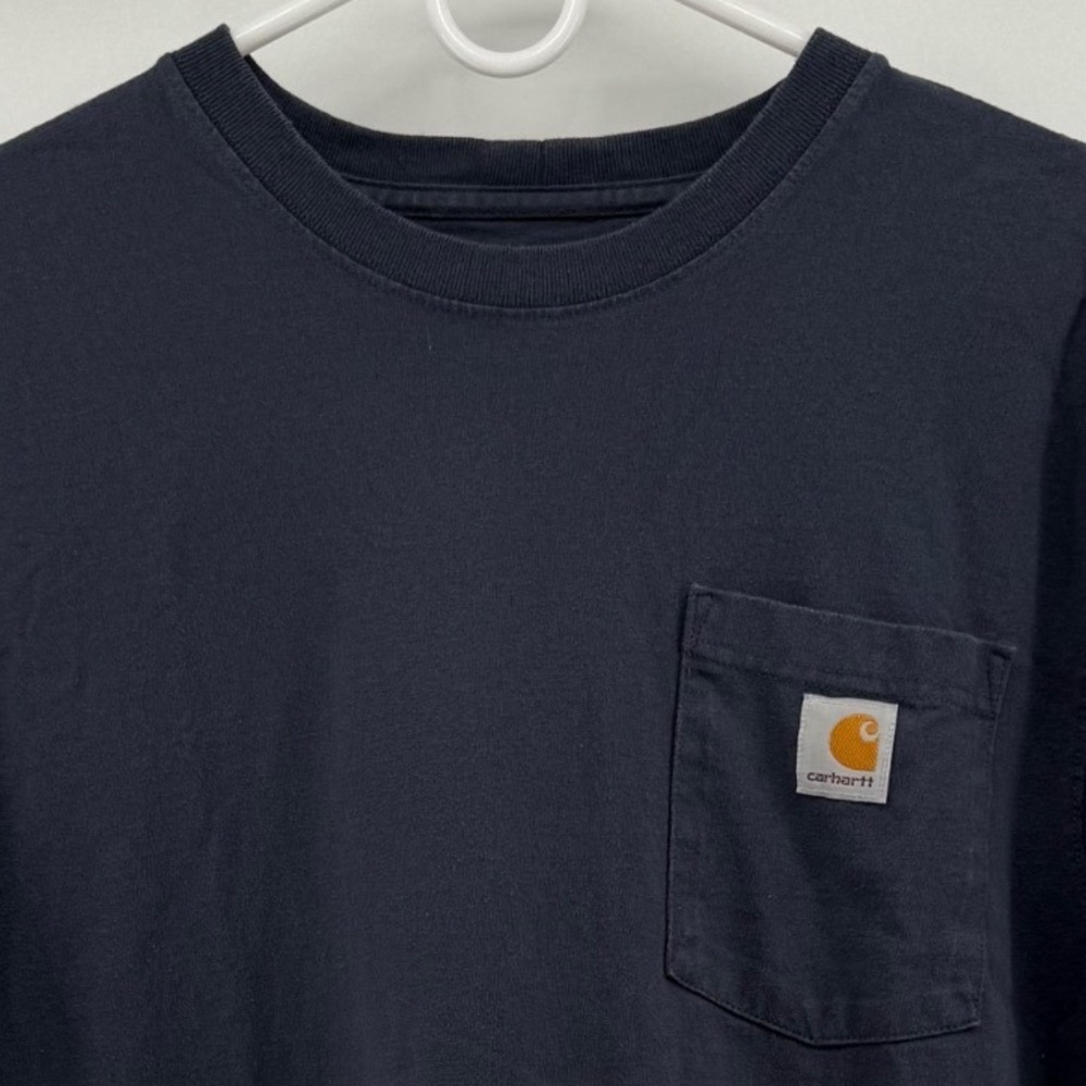 Carhartt Mens K87 Loose Fit Pocket T-Shirt Navy Blue Short Sleeve Size M
